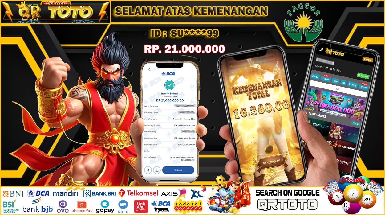 QRTOTO Jackpot Slot Rp 21.000.000 ~ LUNAS