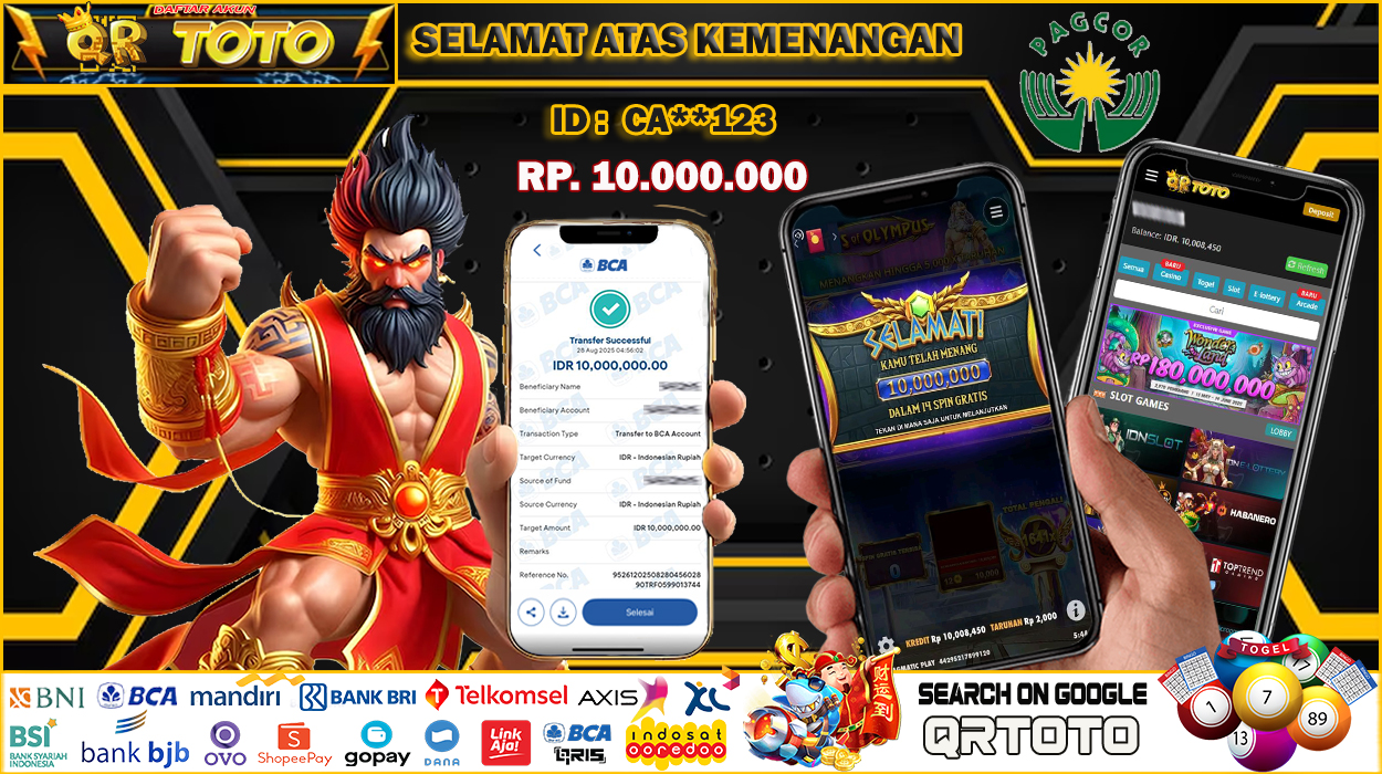 QRTOTO Jackpot Slot Rp 10.000.000 ~ LUNAS