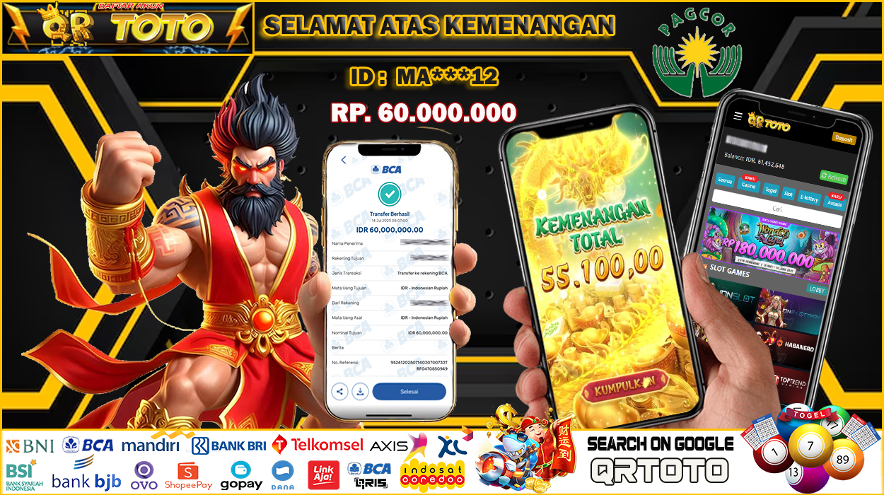 QRTOTO Jackpot Slot Rp 60.000.000 ~ LUNAS