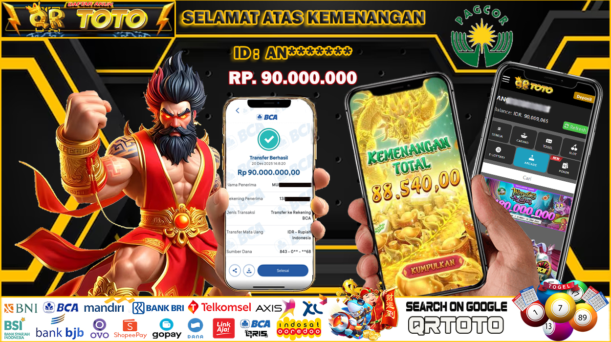 QRTOTO Jackpot Slot Rp 90.000.000 ~ LUNAS