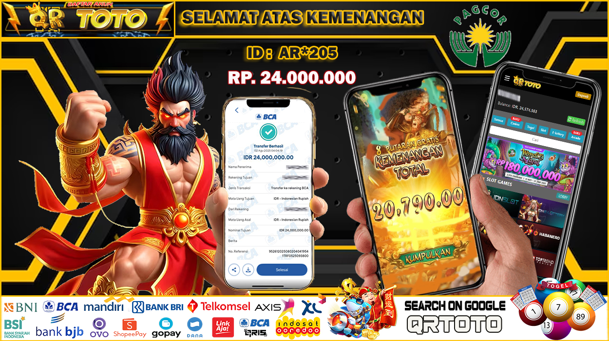 QRTOTO Jackpot Slot Rp 24.000.000 ~ LUNAS