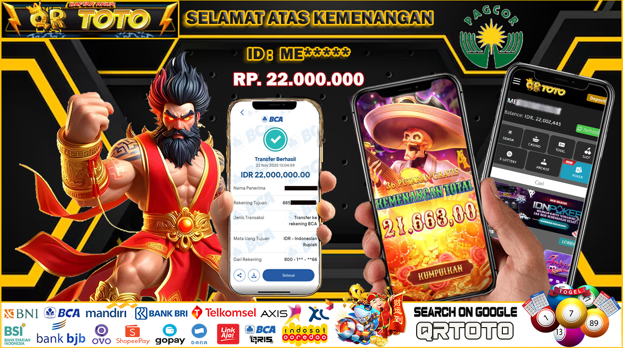 QRTOTO Jackpot Slot Rp 22.000.000 ~ LUNAS