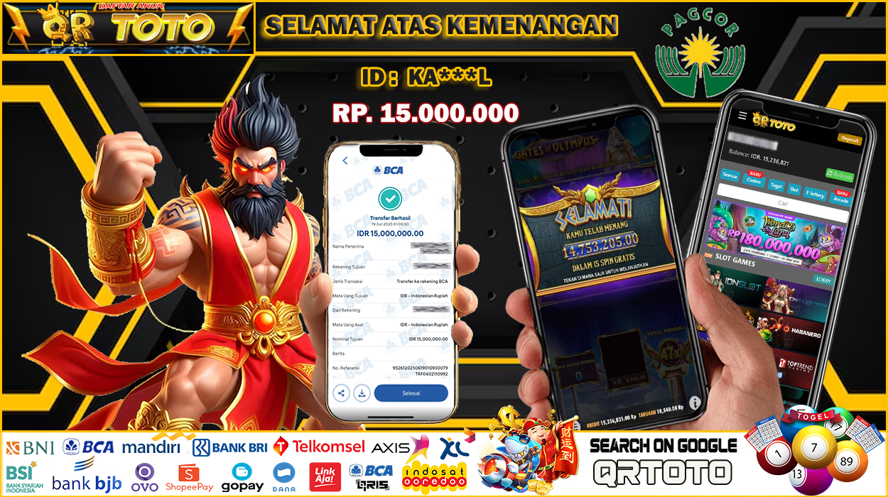 QRTOTO Jackpot Slot Rp 15.000.000 ~ LUNAS