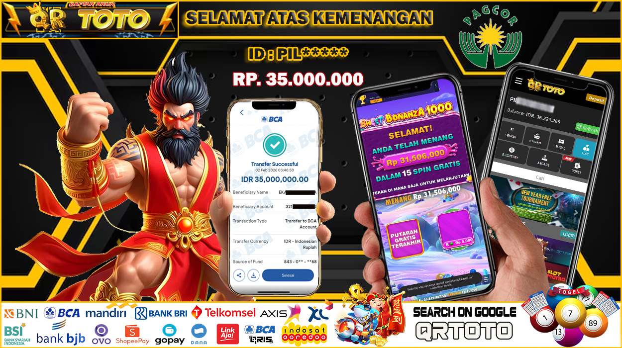 QRTOTO Jackpot Slot Rp 35.000.000 ~ LUNAS