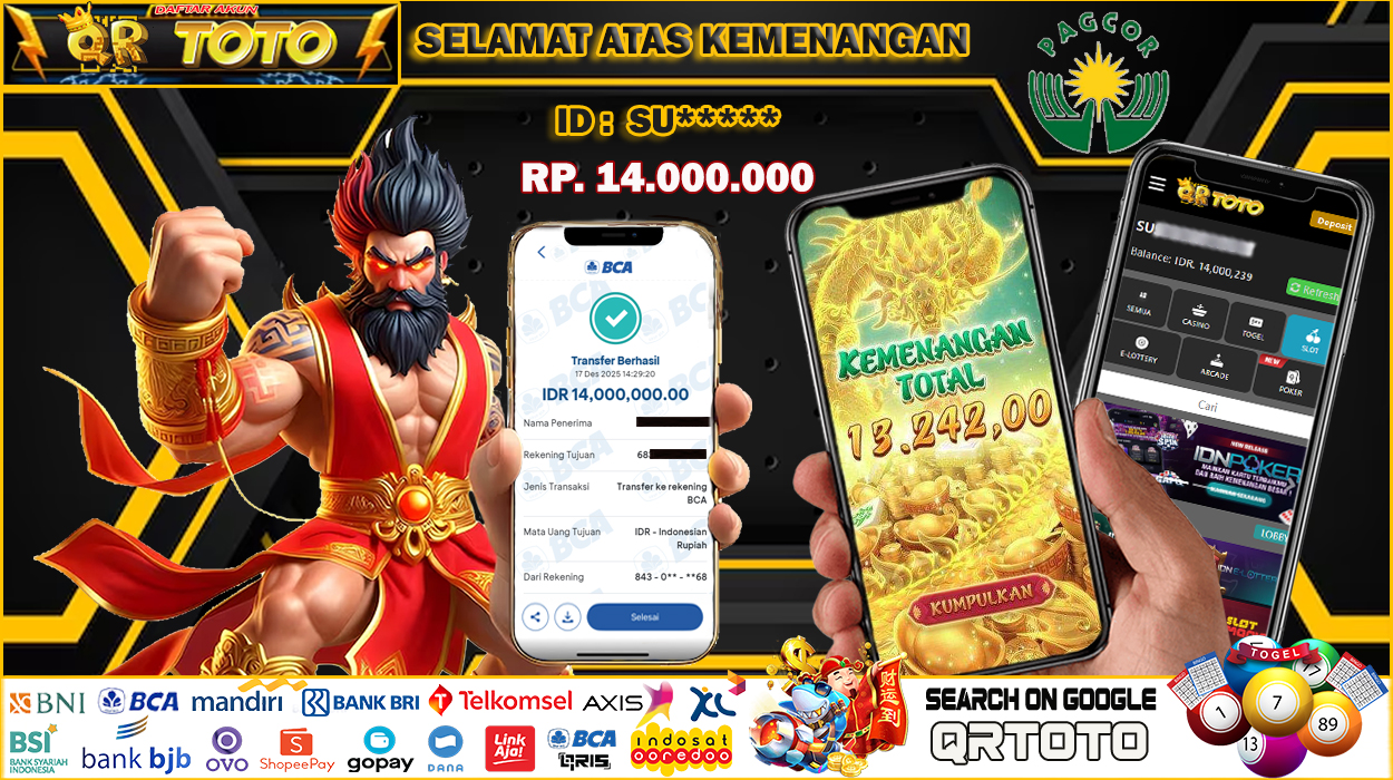 QRTOTO Jackpot Slot Rp 14.000.000 ~ LUNAS