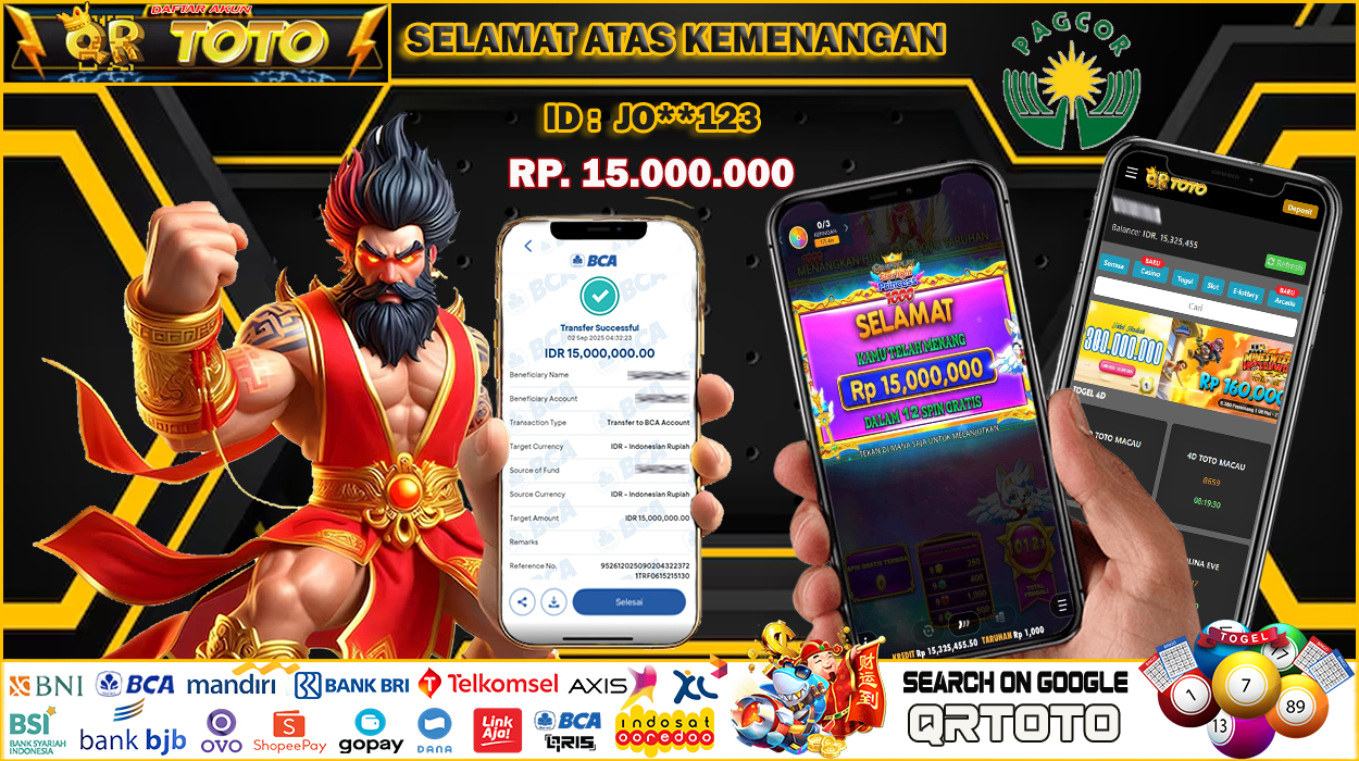 QRTOTO Jackpot Slot Rp 15.000.000 ~ LUNAS