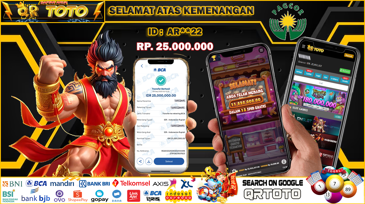 QRTOTO Jackpot Slot Rp 25.000.000 ~ LUNAS