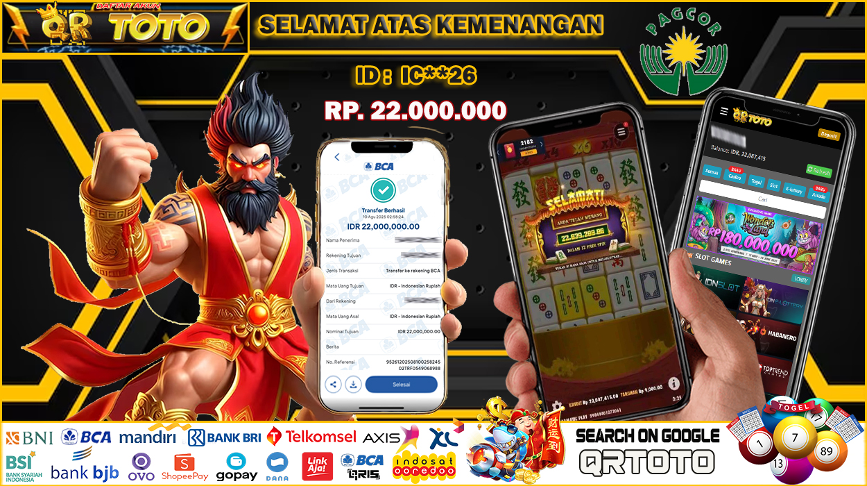 QRTOTO Jackpot Slot Rp 22.000.000 ~ LUNAS