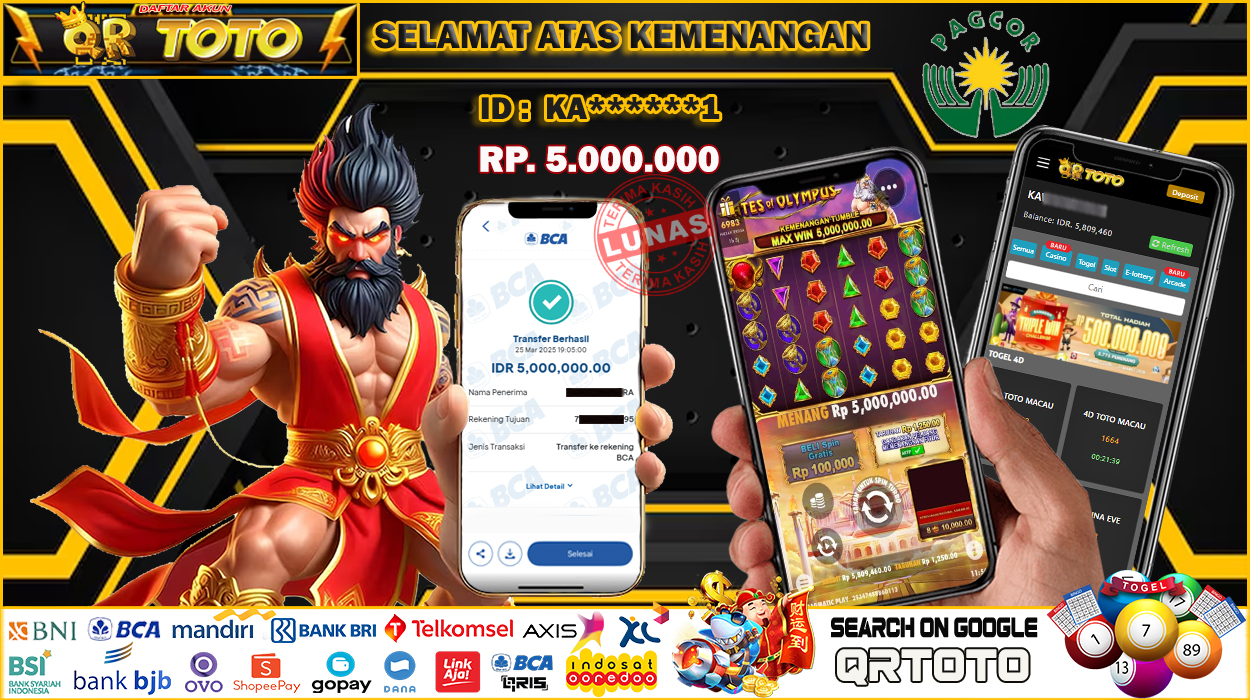 QRTOTO Jackpot Slot Rp 5.000.000 ~ LUNAS