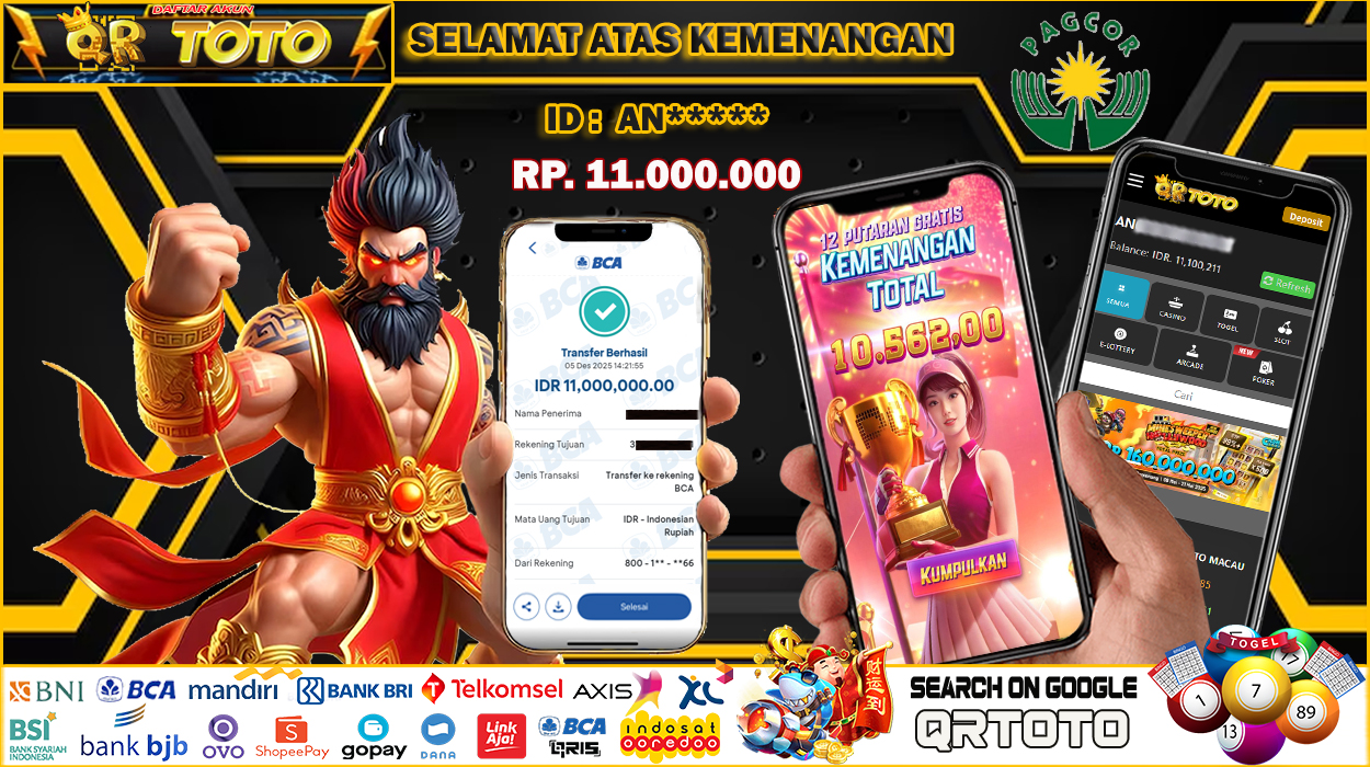 QRTOTO Jackpot Slot Rp 11.000.000 ~ LUNAS