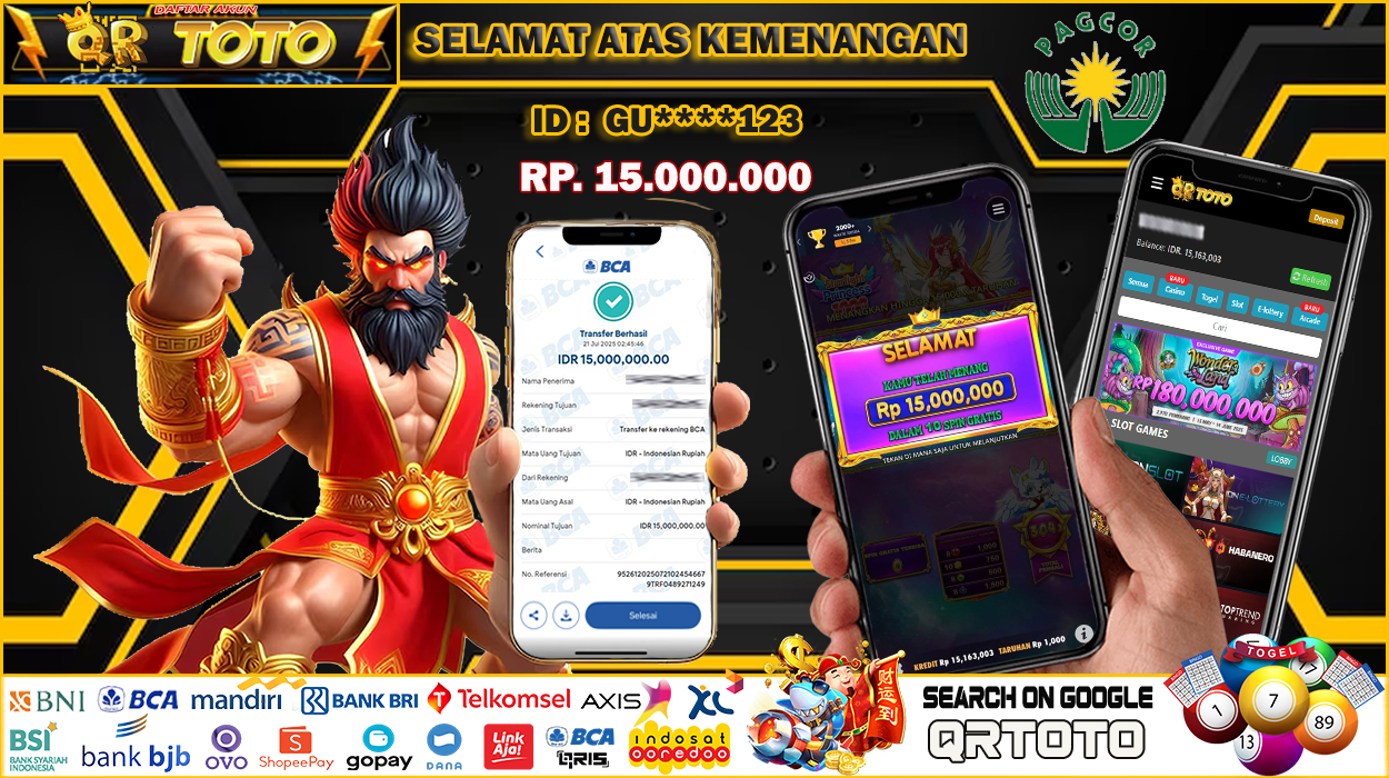 QRTOTO Jackpot Slot Rp 15.000.000 ~ LUNAS
