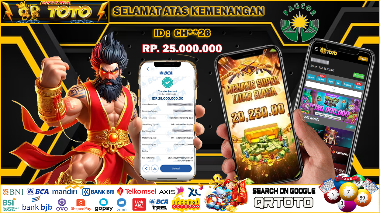 QRTOTO Jackpot Slot Rp 25.000.000 ~ LUNAS