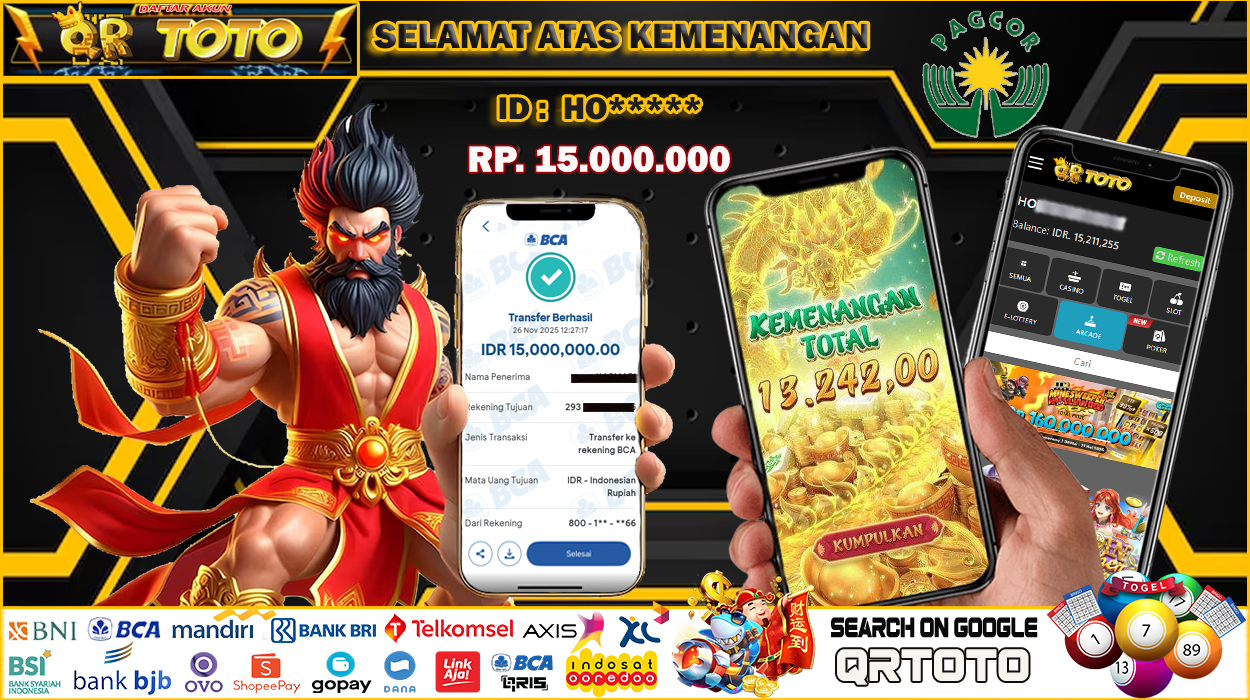 QRTOTO Jackpot Slot Rp 15.000.000 ~ LUNAS