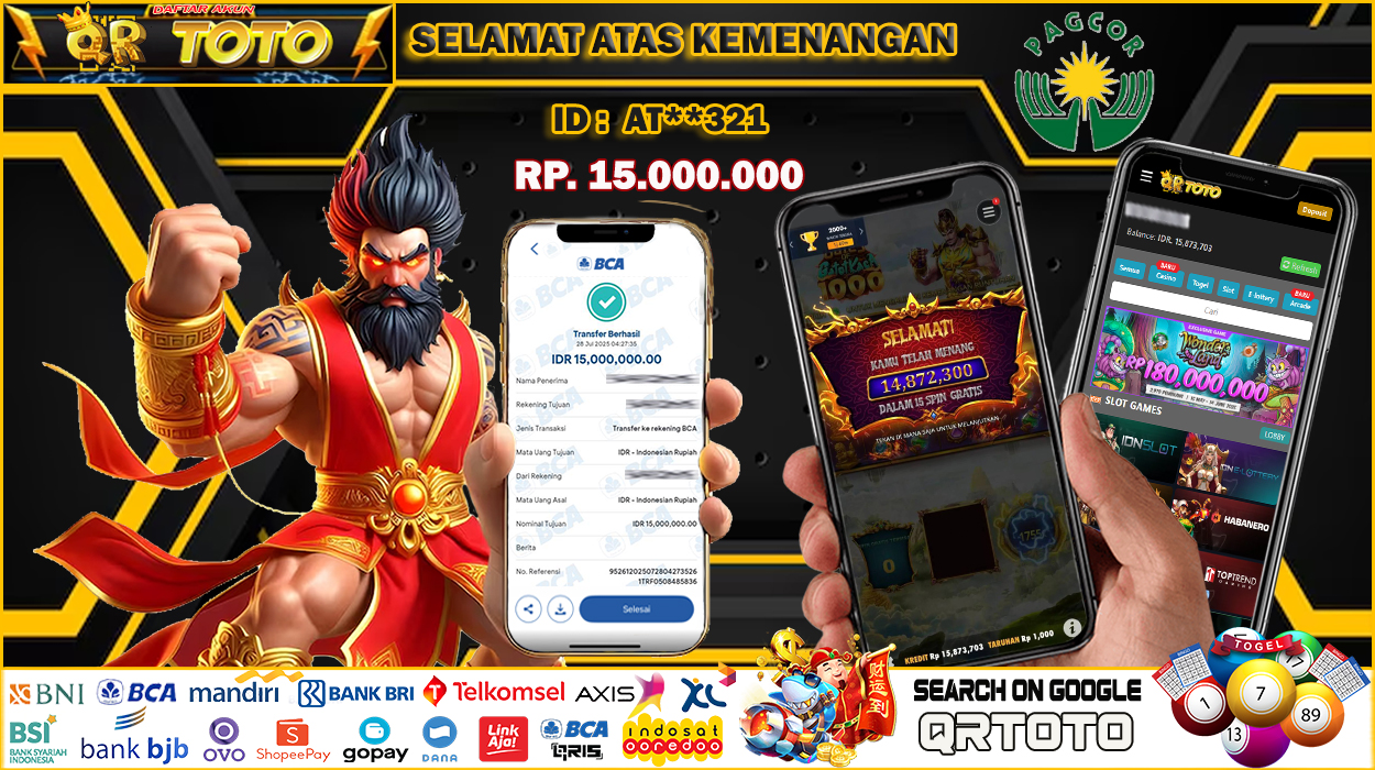 QRTOTO Jackpot Slot Rp 15.000.000 ~ LUNAS