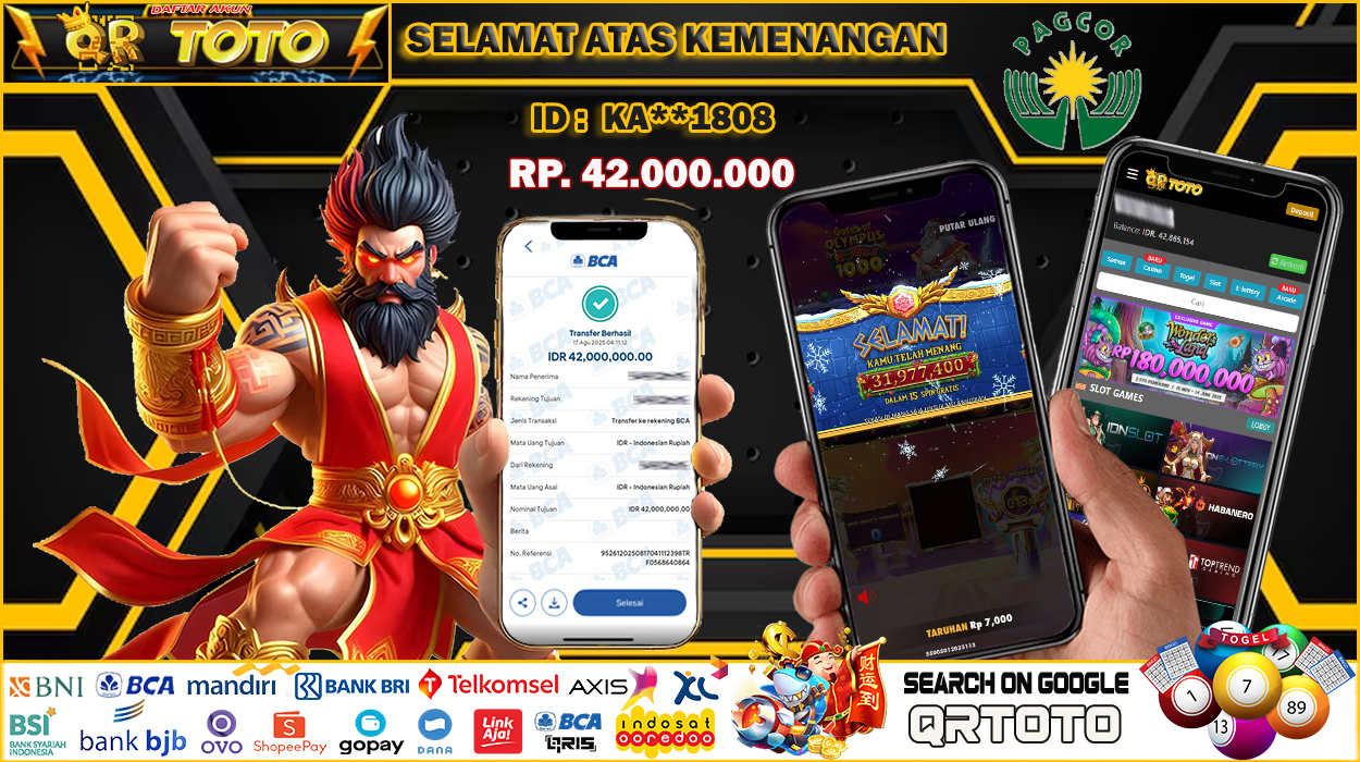 QRTOTO Jackpot Slot Rp 42.000.000 ~ LUNAS