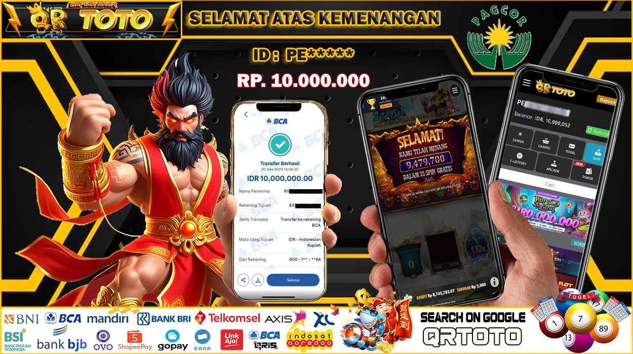 QRTOTO Jackpot Slot Rp 10.000.000 ~ LUNAS