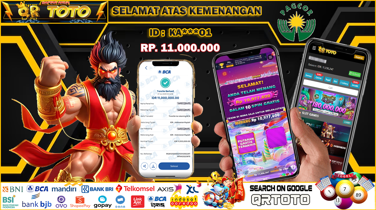 QRTOTO Jackpot Slot Rp 11.000.000 ~ LUNAS