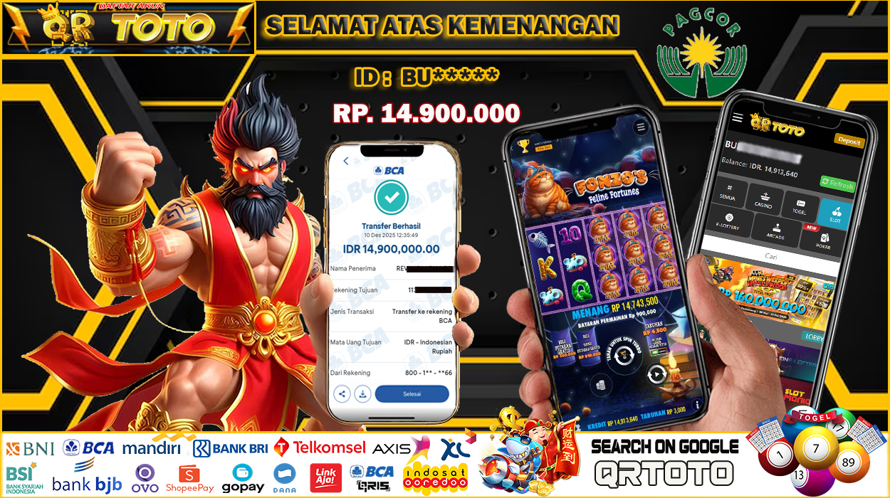 QRTOTO Jackpot Slot Rp 14.900.000 ~ LUNAS