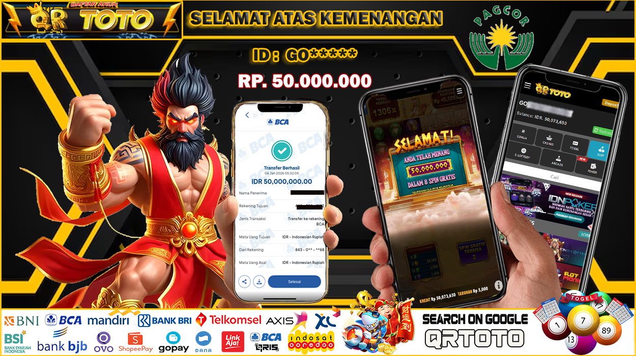 QRTOTO Jackpot Slot Rp 50.000.000 ~ LUNAS