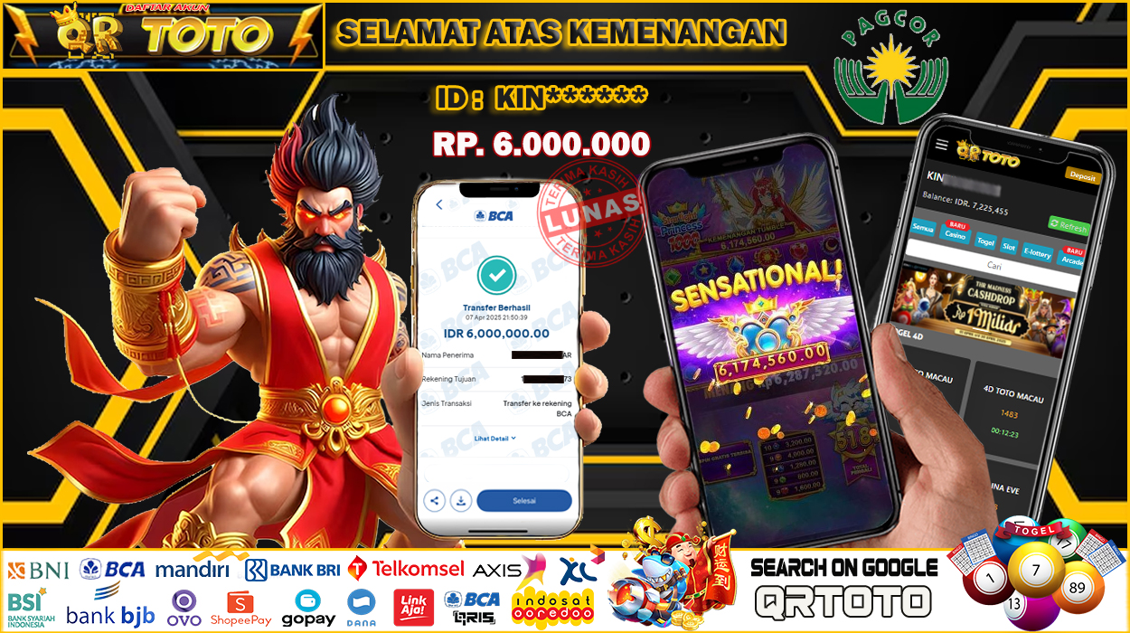 QRTOTO Jackpot Slot Rp 6.000.000 ~ LUNAS