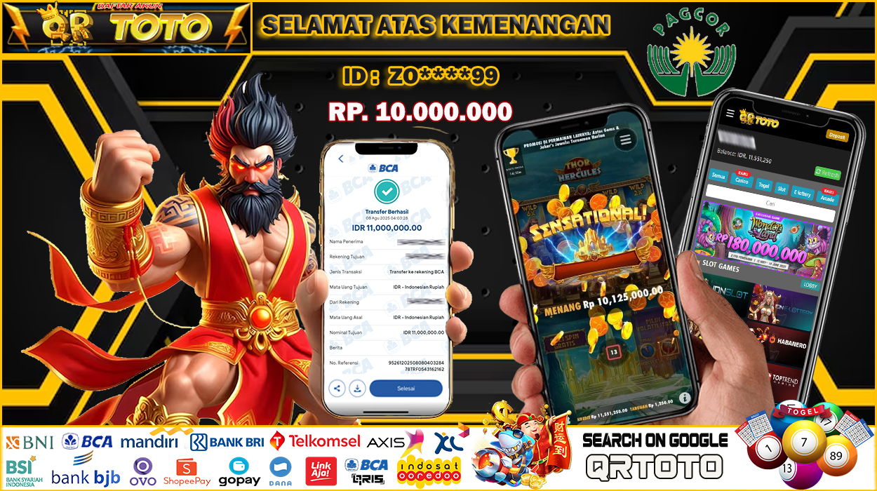 QRTOTO Jackpot Slot Rp 10.000.000 ~ LUNAS