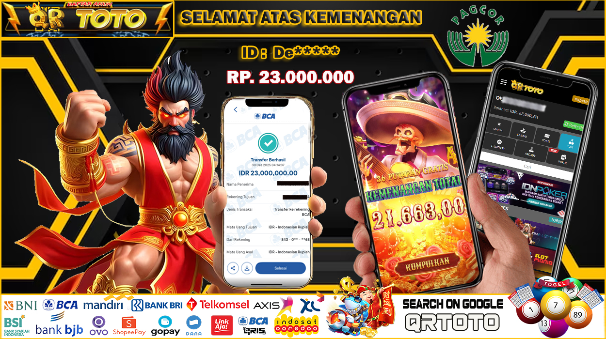 QRTOTO Jackpot Slot Rp 23.000.000 ~ LUNAS