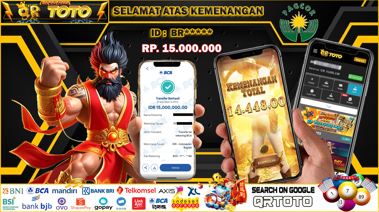 QRTOTO Jackpot Slot Rp 15.000.000 ~ LUNAS