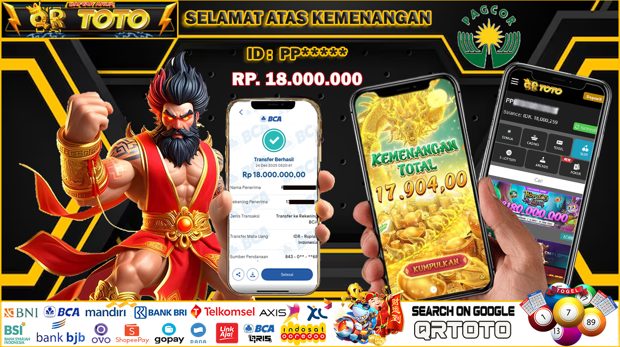 QRTOTO Jackpot Slot Rp 18.000.000 ~ LUNAS