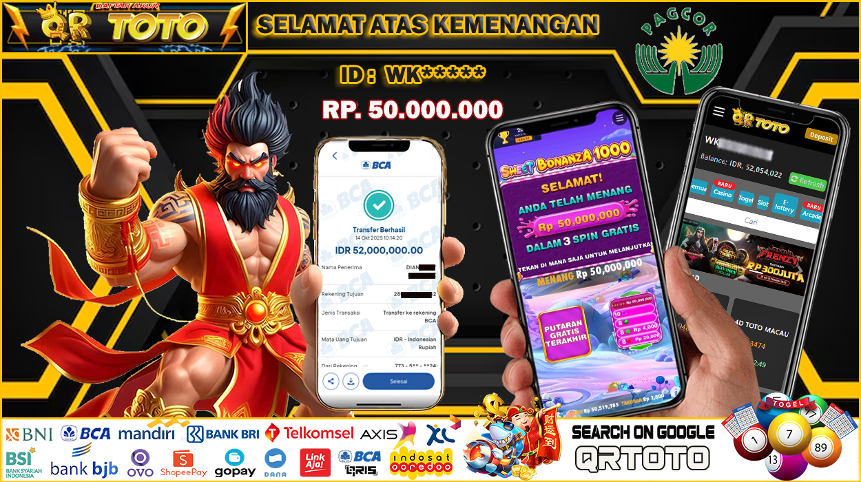 QRTOTO Jackpot Slot Rp 50.000.000 ~ LUNAS