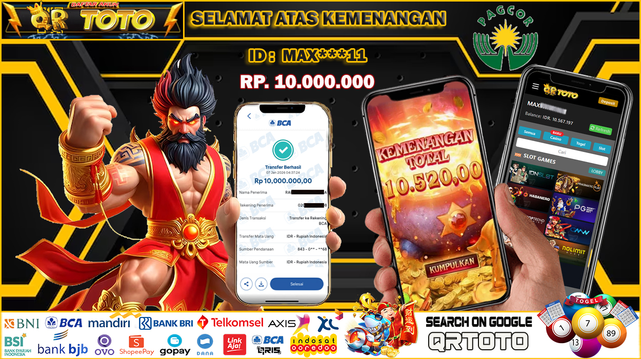 QRTOTO Jackpot Slot Rp 10.000.000 ~ LUNAS