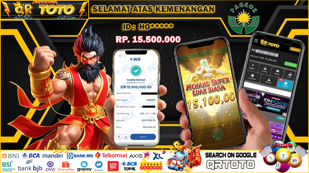 QRTOTO Jackpot Slot Rp 15.500.000 ~ LUNAS