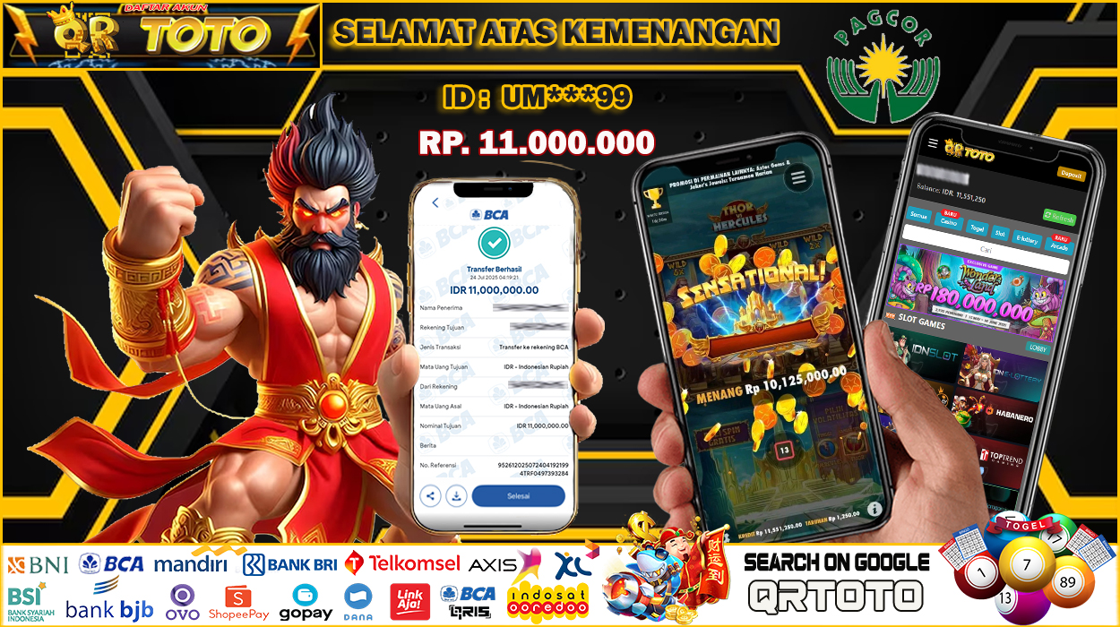 QRTOTO Jackpot Slot Rp 11.000.000 ~ LUNAS