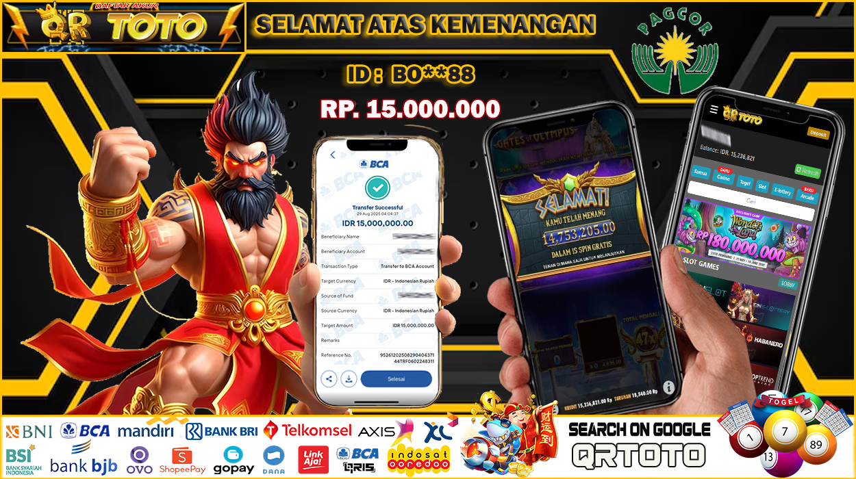 QRTOTO Jackpot Slot Rp 15.000.000 ~ LUNAS