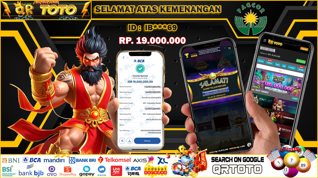 QRTOTO Jackpot Slot Rp 19.000.000 ~ LUNAS