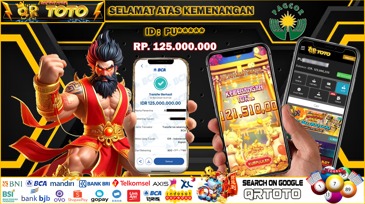 QRTOTO Jackpot Slot Rp 125.000.000 ~ LUNAS