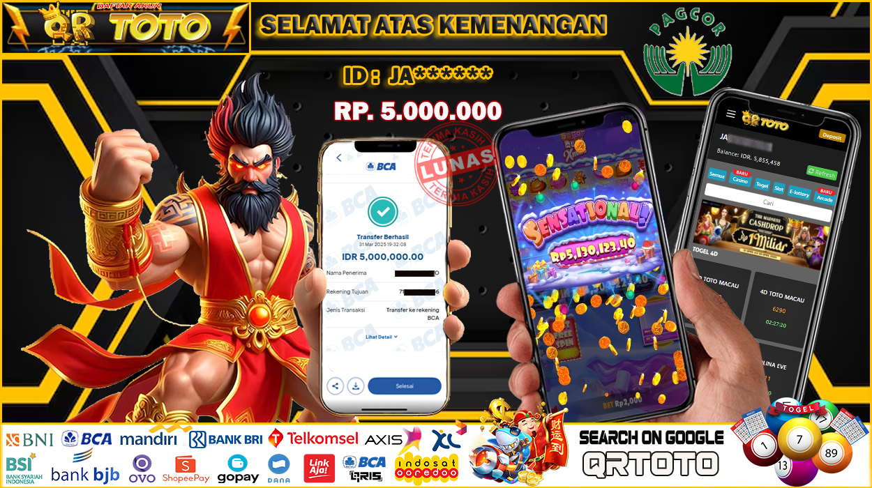 QRTOTO Jackpot Slot Rp 5.000.000 ~ LUNAS