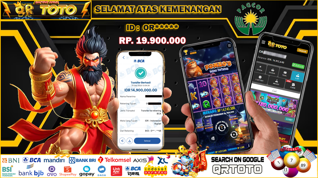 QRTOTO Jackpot Slot Rp 14.900.000 ~ LUNAS